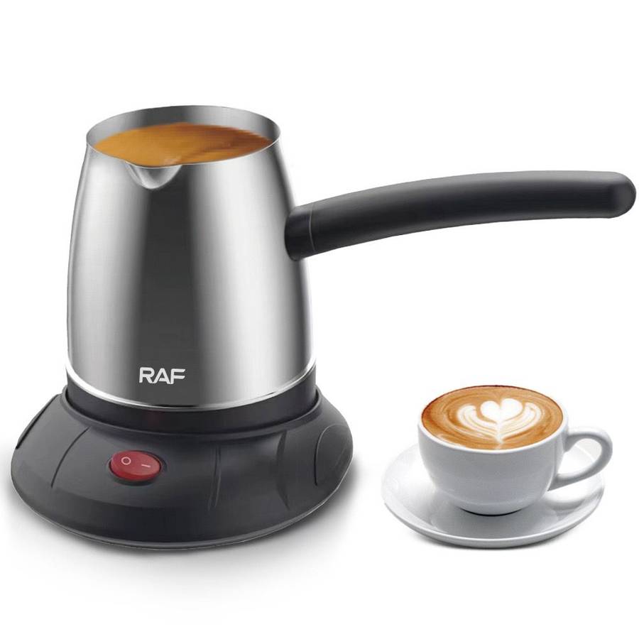 RAF Stainless Steel 0.5L 600w Turkish Coffee Maker Electric Coffee Pot