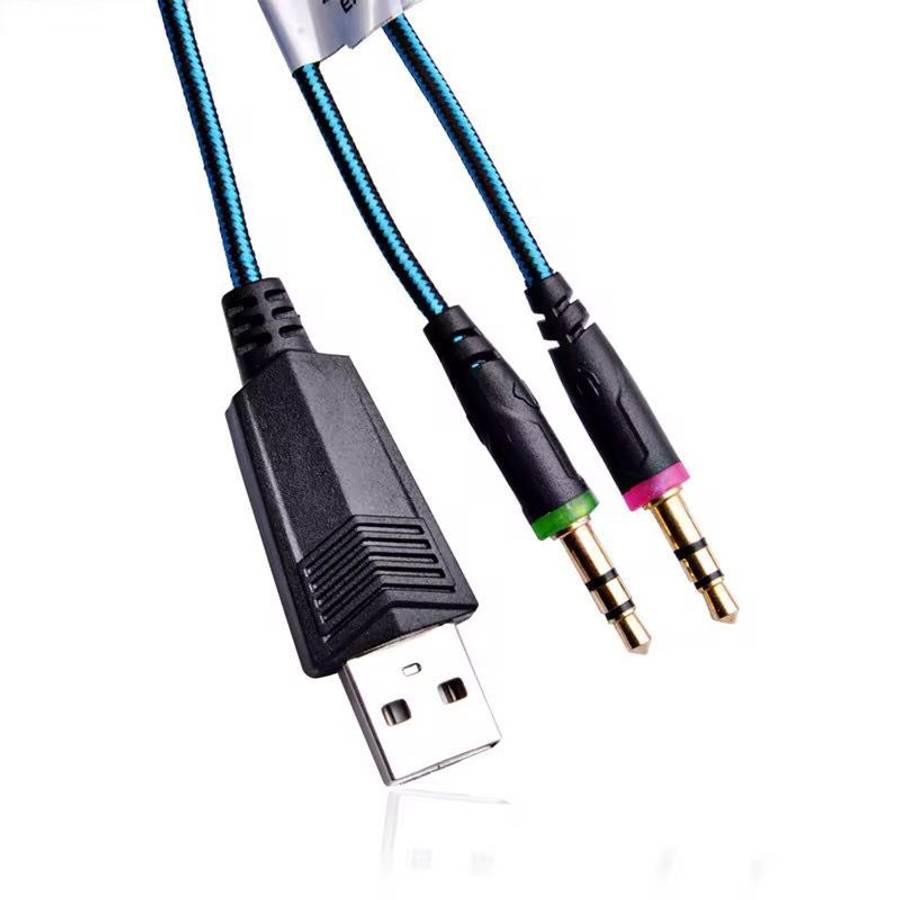 Gaming Headphones With Mic + LED Light- Noise Canceling Pro Headsets - (GC