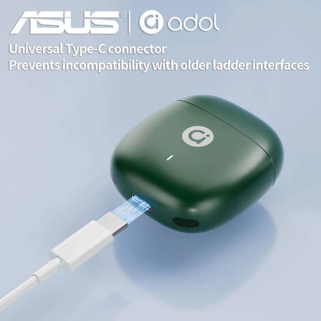 Asus - High Sound Quality Wireless Bluetooth Earbuds With Mic - Green