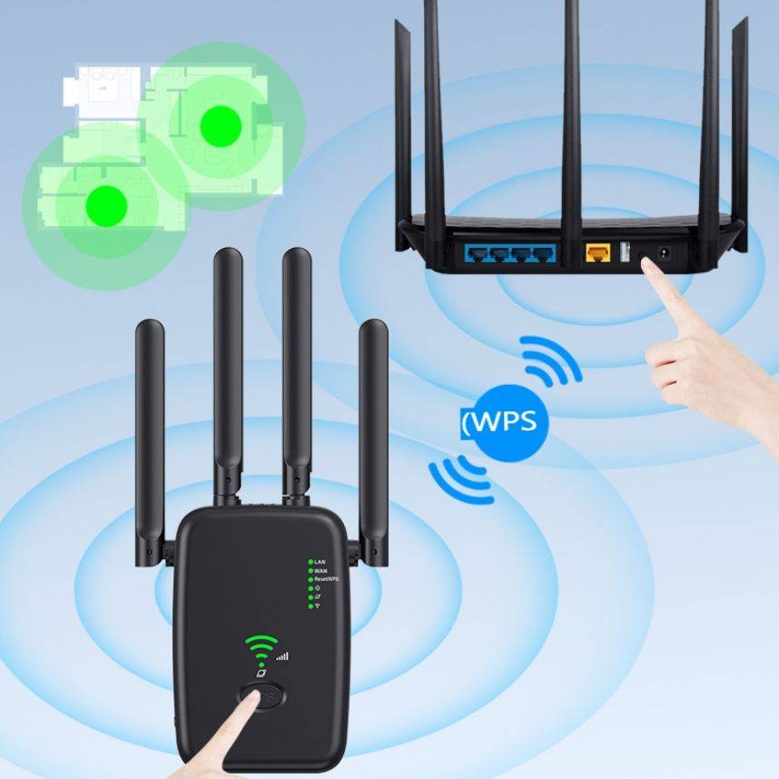 1200Mpbs Dual Band 2.4/5Ghz WIFI Signal Booster Repeater