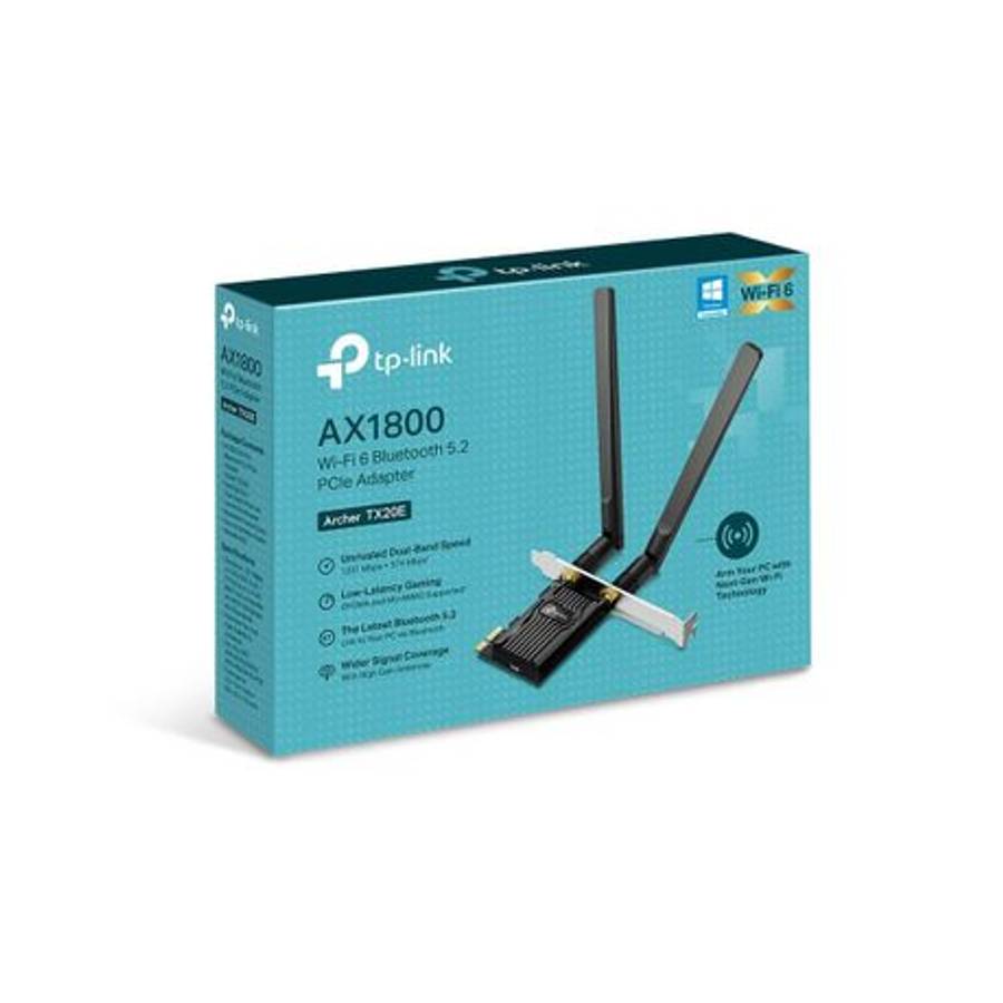 Tp-Link - Archer TX20E AX1800 WiFi 6 Bluetooth 5.2 PCIe Adapter ,Fast, Secure - Tp-Link - Archer ...