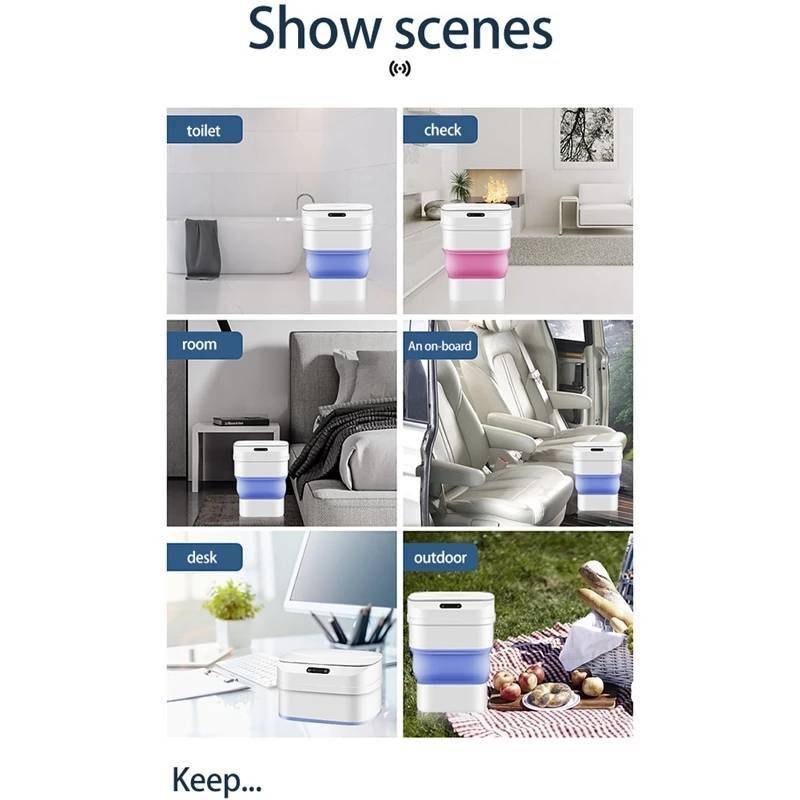 Smart Sensor Foldable Sensor Trash Can Dust Bin 17.5L Trash Bin Recycle Bin
