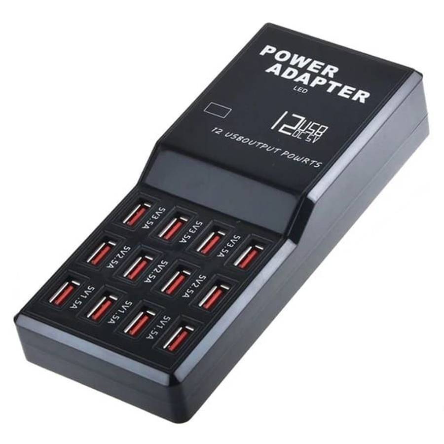 Universal 12 Port USB Hub Fast LED Charger Power Adapter Charging Station