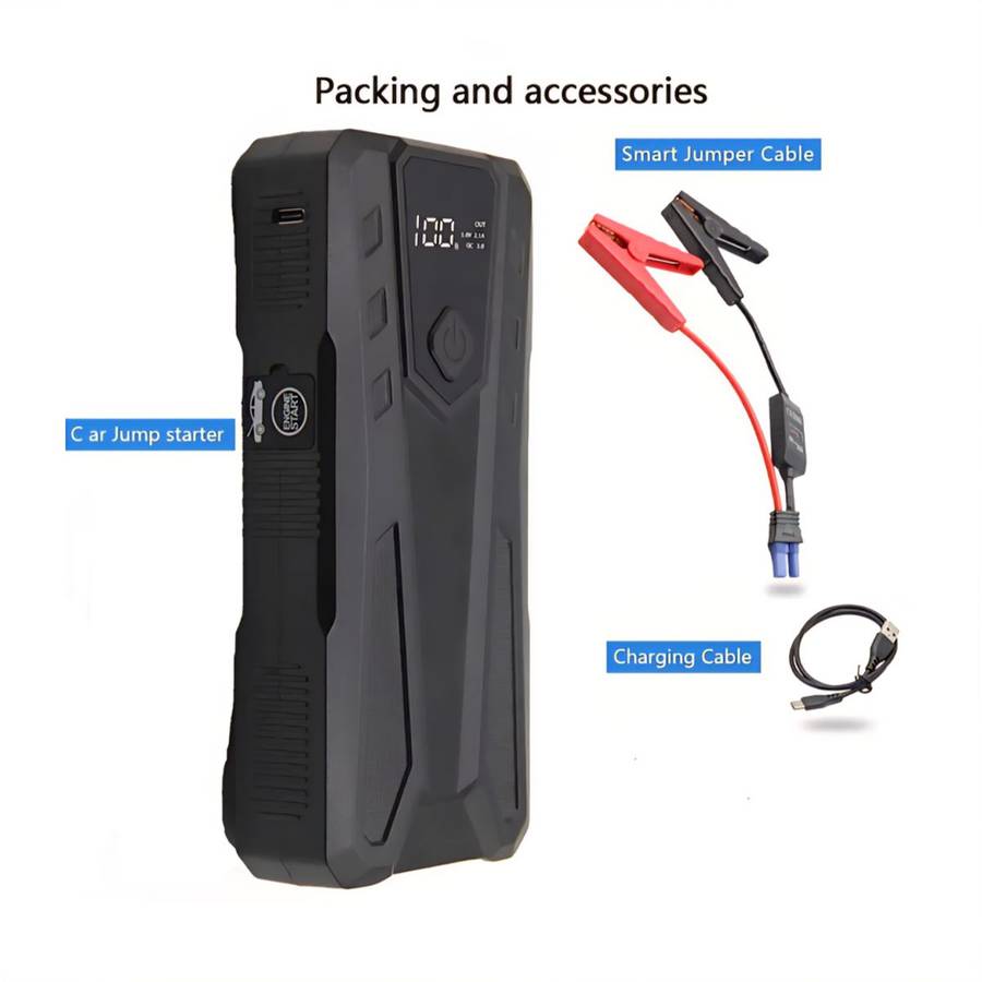 20000Mah 1000A Portable Jump Starter With 12V Air Pump, Carry Case & Gloves(PUMP SWITCH DEFECTIVE)
