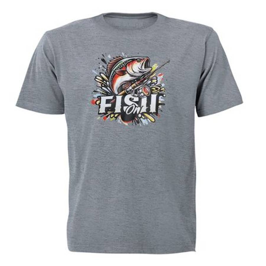 DTF Printed T Shirt Fish On Size S