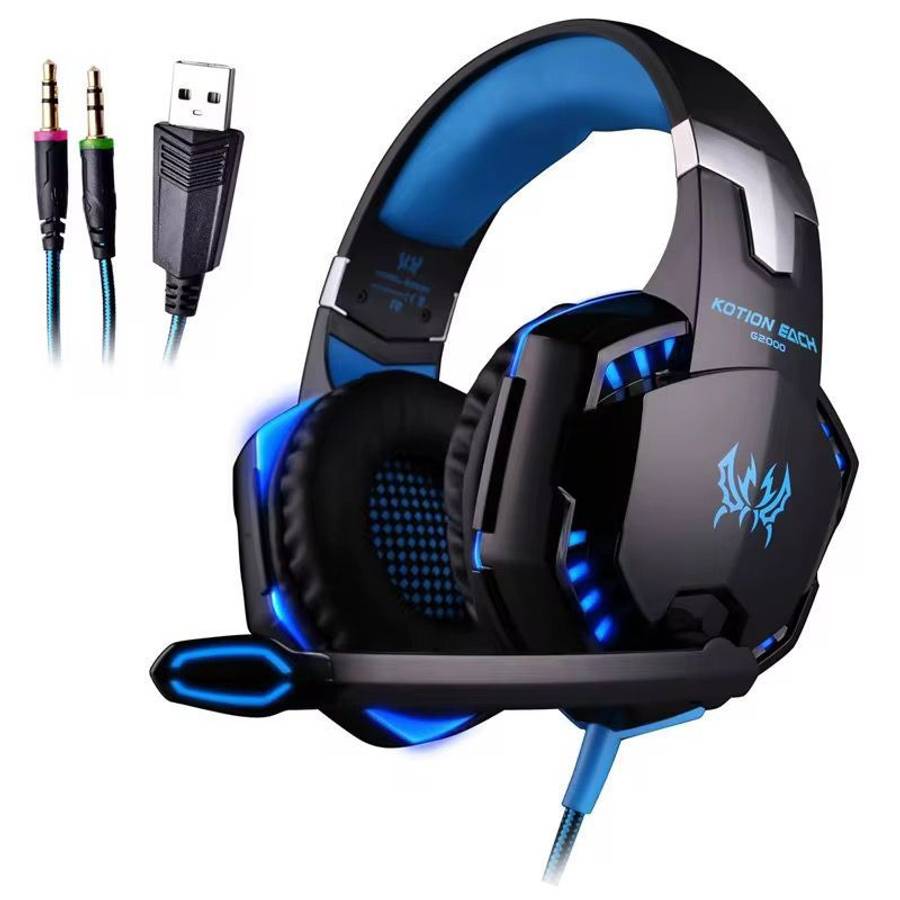 Gaming Headphones With Mic + LED Light- Noise Canceling Pro Headsets - (GC