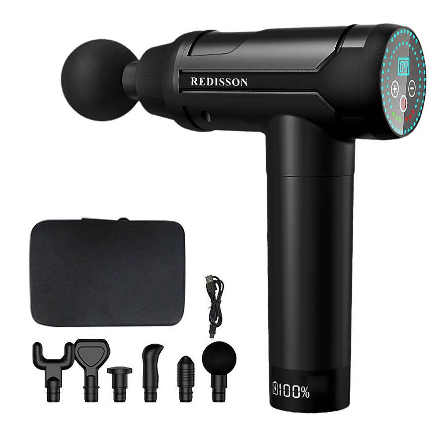 Massage Gun - Deep Tissue Percussion Handheld Body Back Muscle Massager - Black