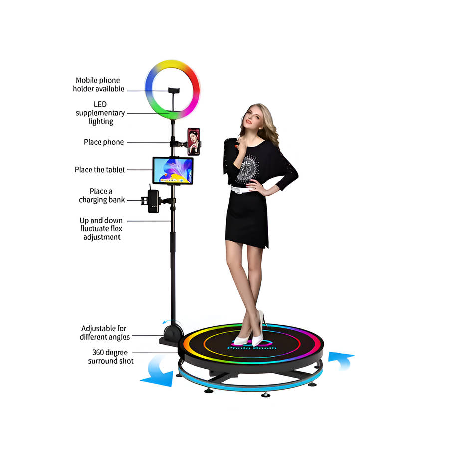 100cm Event Photo Booth - 360 Rotation & Lighting