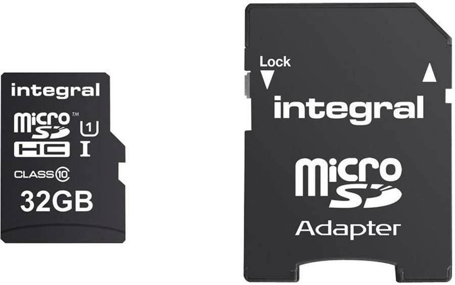 Integral (INMSDH32G10-90U1) 32GB Memory Card with SD Adaptor 90MB/s