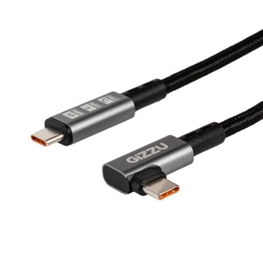 Gizzu - 100W 10Gbps Type-C Angled 1m Cable - Gizzu - 100W 10Gbps Type-C Angled 1m Cable