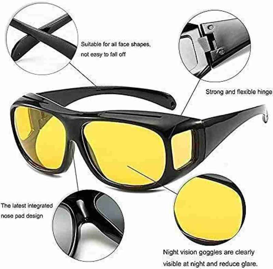 HD Vision Wrap Around Glasses High Definition Lenses Enhances Clarity