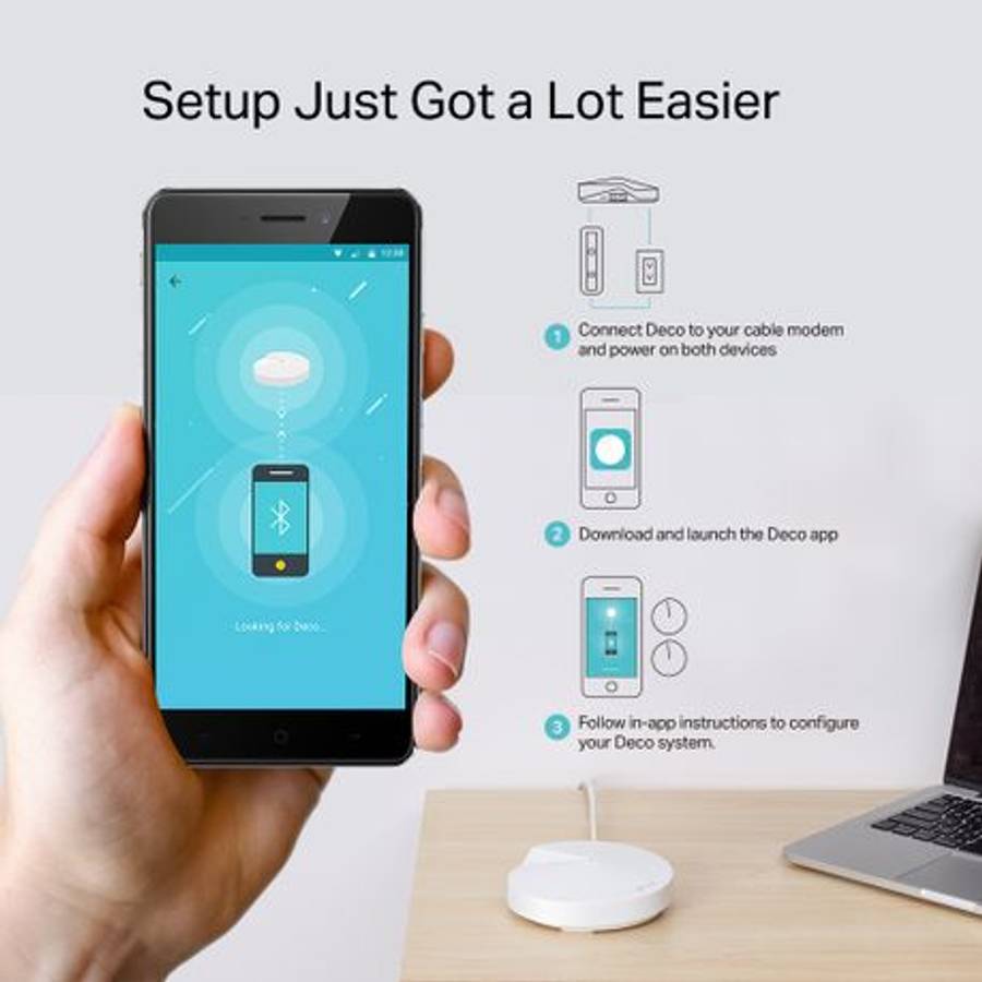Tp-Link - Deco M5 Whole-Home Wi-Fi System/Mesh Wi-Fi System (2-pack) - Tp-Link - Deco M5 Whole-Ho...