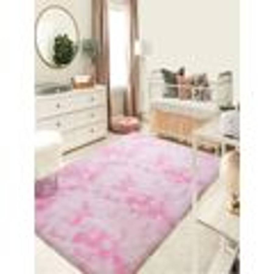 Rug Shaggy Fluffy Carpets Mix pink