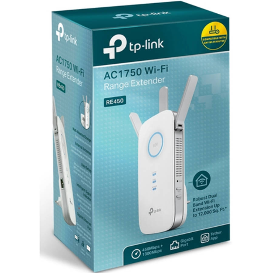 Tp-Link - RE450 AC1750 Wi-Fi Range Extender - Tp-Link - RE450 AC1750 Wi-Fi Range Extender