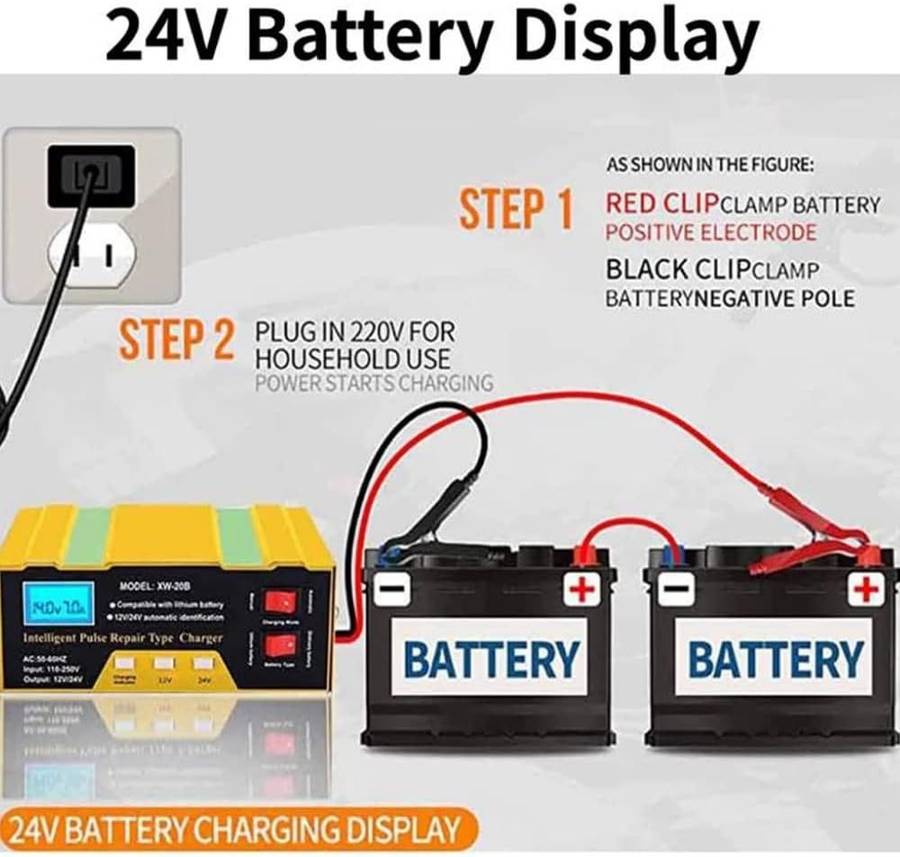 AC250V Full Intelligent Battery Charger 180W Temperature