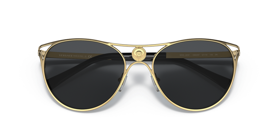 Versace VE 2237 - 1002/87 Gold Metal Cat-Eye Sunglasses