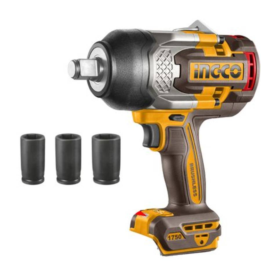Ingco -Brushless Cordless Impact Wrench (20V ) - 3/4" Drive - Tool Only - Ingco -Brushless Cordle...