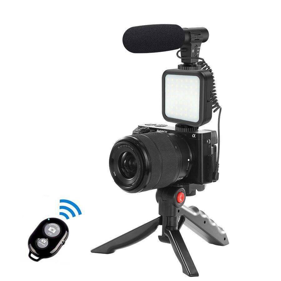 Pack of 2 -Professional Mini Vlogging Kit With Tripod LED Video Light And Phone Holder
