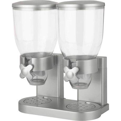 Double cereal dispenser silver (PLEASE READ DESCRIPTION)