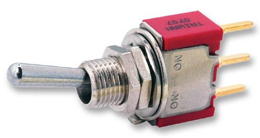 TE Connectivity (A101SYCQ04) Toggle Switch, On-Off, SPDT, Non Illuminated