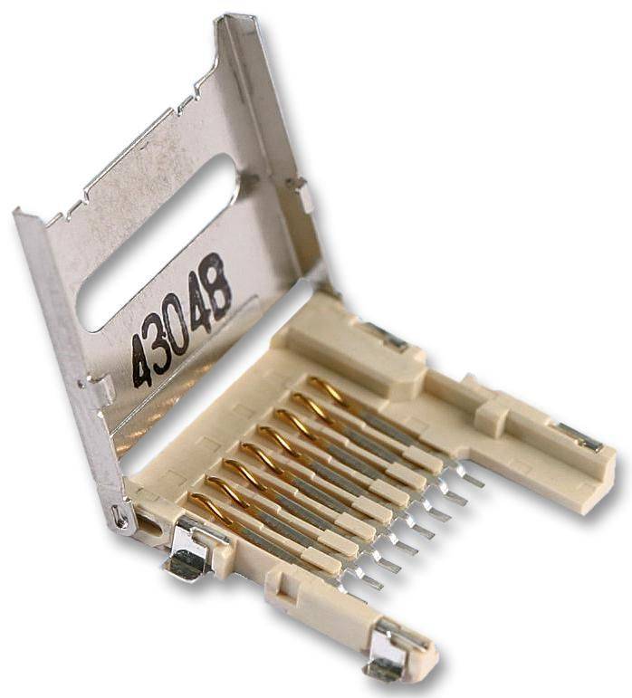 Molex (500901-0801) Memory Card Connector, MicroSD, Hinged, 8 Contacts