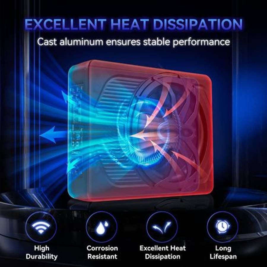 Underseat Car Subwoofer with Integrated Amplifier and Deep Bass