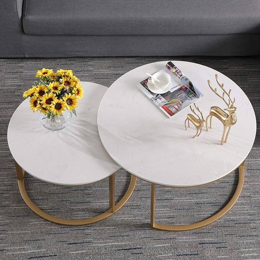 Gold 2 In 1 Marble Table
