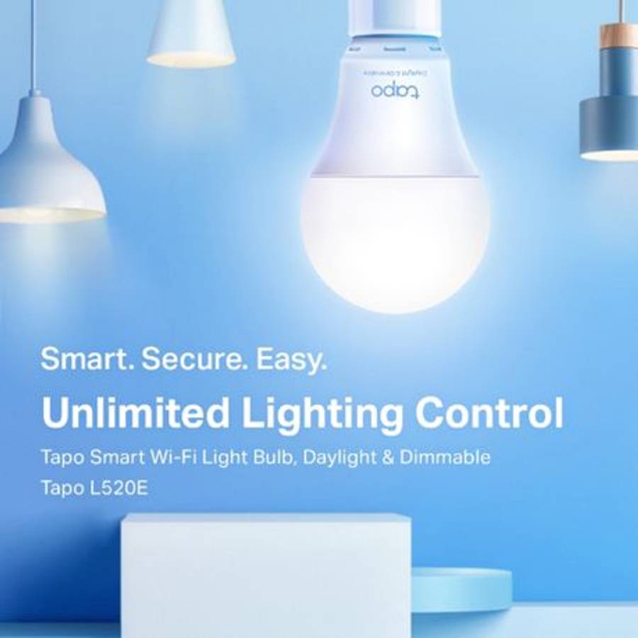 Tp-Link - Tapo L520E Smart WiFi Light Bulb - Dimmable Daylight, Voice Control - Tp-Link - Tapo L5...