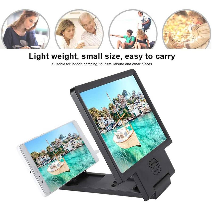 3D Mobile Phone Screen Video Magnifier Enlarge Amplifier & Speaker-Black ***UNBOXED DEAL***