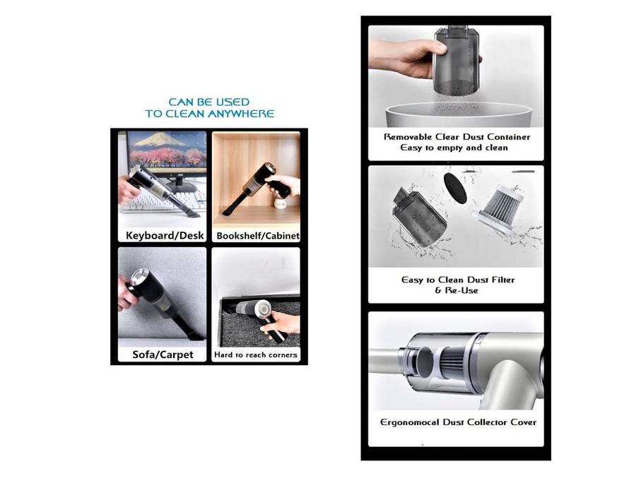 Mini Vacuum Cleaner - Cordless & Re-Chargeable 5500Pa