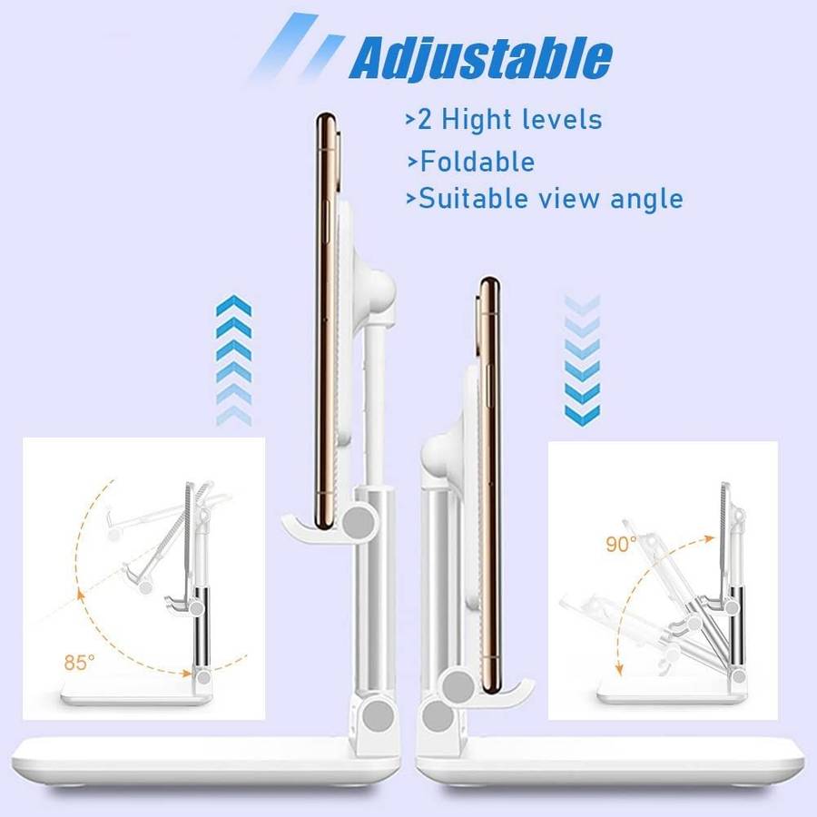 Cell Phone Stand with Angle Height Adjustable & Foldable