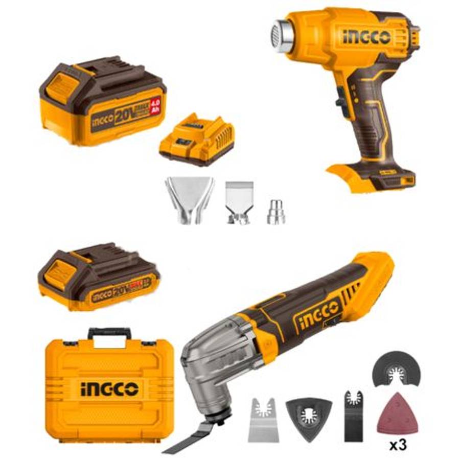 Ingco - Lithium-Ion Cordless 2 Piece Combo Kit (20V) - Ingco - Lithium-Ion Cordless 2 Piece Combo...