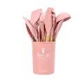 Cooking Utensil Set 11 Piece with Holder - Pink