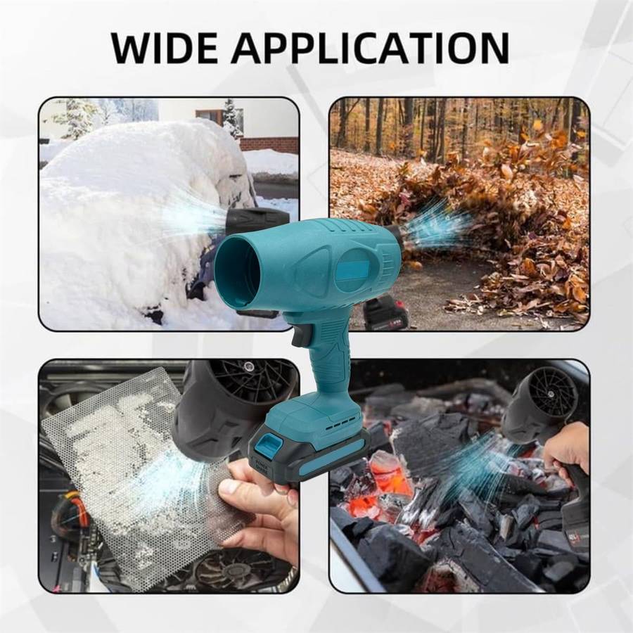 High Power Cordless Turbo Fan Blower With 2 x Battery Charger & Gloves