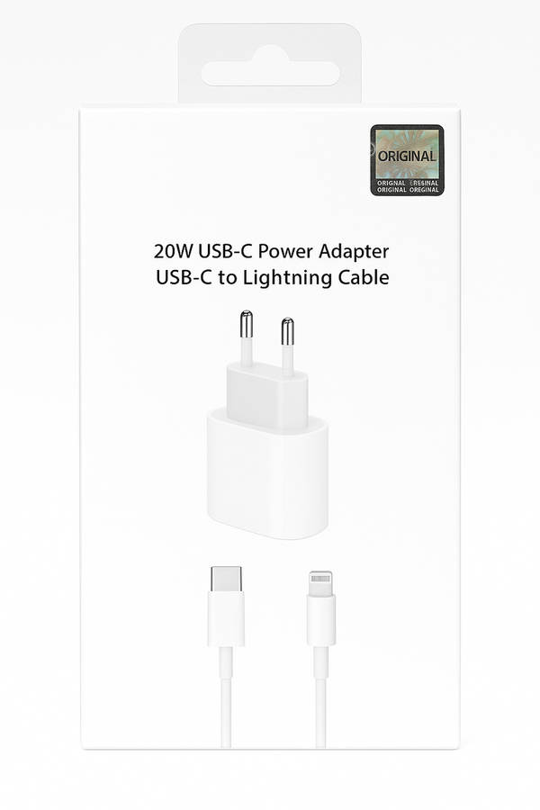 20 watts fast charger for iphone with USB-C to Lightning Cable