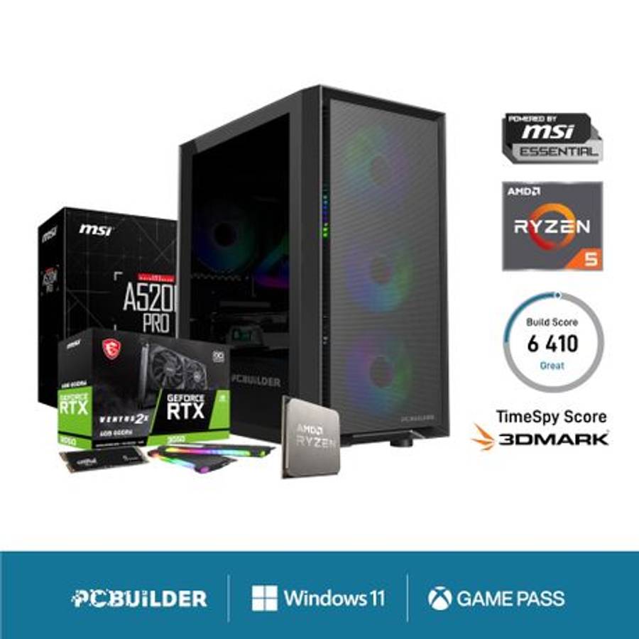 PCBuilder - Ryzen 5 5500 Scout Windows 11 Gaming PC - PCBuilder - Ryzen 5 5500 Scout Windows 11 G...