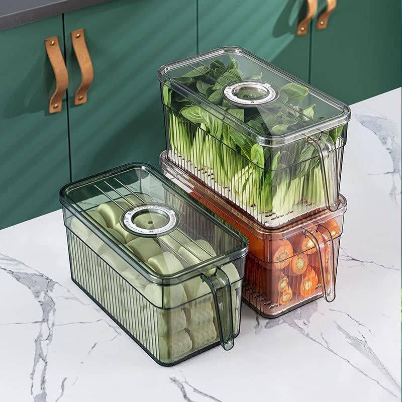 Stackacle Food Storage Container Refrigerator Pantry Organizer Bins - 3 Pieces