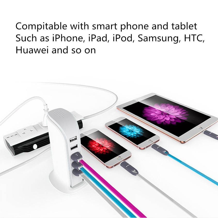 20W 5 USB Power Adapter Charger Socket Charging Dock for Smartphones Tablets