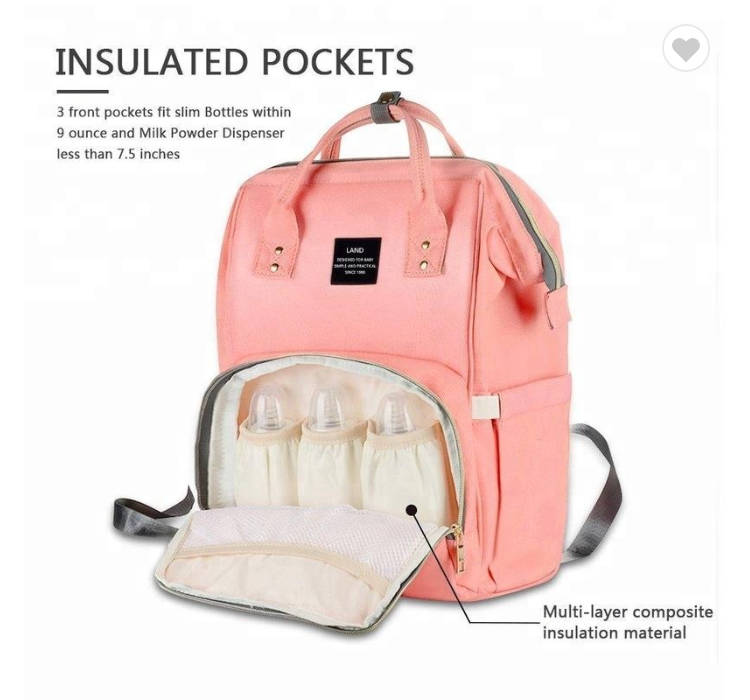 Baby Changing Diaper Storage Bag - Pink