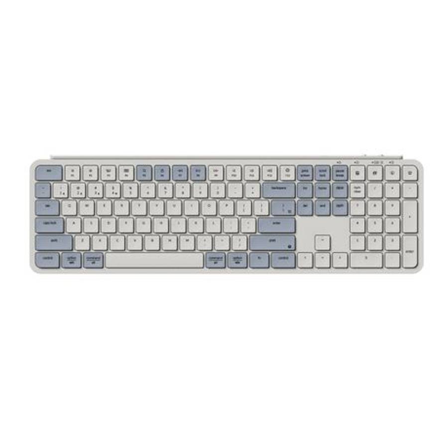 Keychron - B6 Pro Ultra-Slim 100% Wireless Keyboard - Retro Blue - Keychron - B6 Pro Ultra-Slim 1...