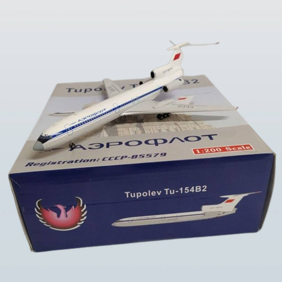 1:200 Scale,Tupolev TU-154B2 Aeroflot, Diecast Alloy Display Model Airplane