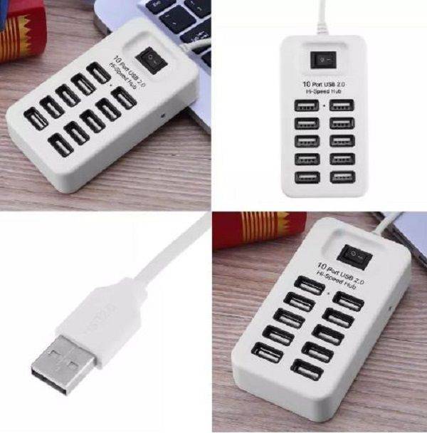 10 Port Hi-Speed USB 2.0 HUB Andowl