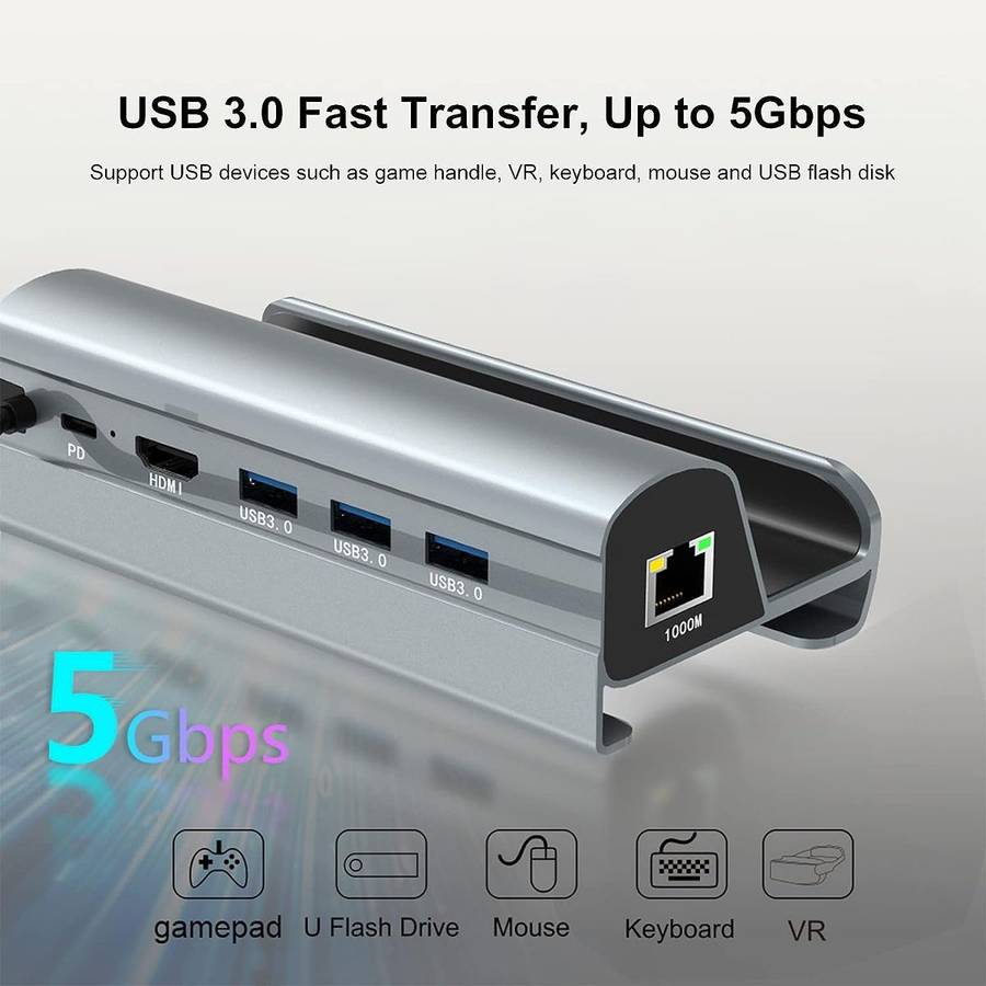 Andowl 6-in-1 Game Console Docking Station Q-HU860