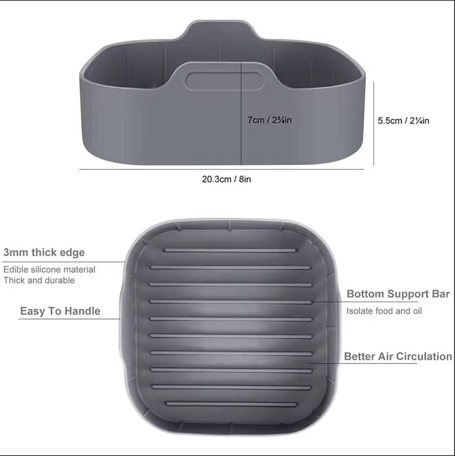 8 L Air Fryer With silicone liner
