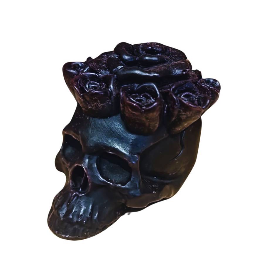 Long Burn Skull Candle 7.5cm x 7.5cm