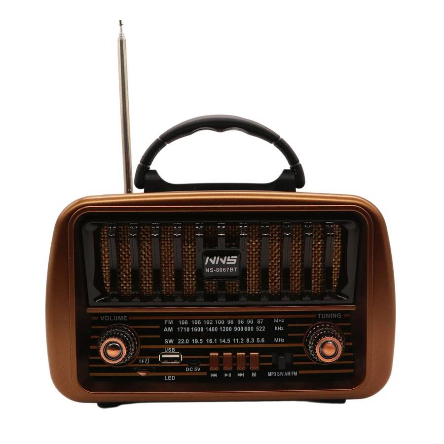 VinTage Style Rechargeable Blue Tooth, Usb, TF, 3 Band Multi Function Radio