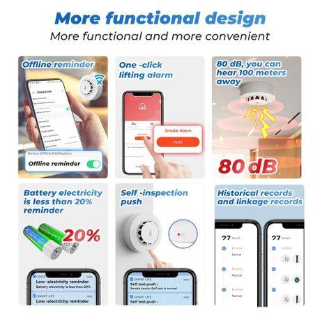 3 in 1 - Smartlife / Tuya Smart Wifi Smoke Detector, Temperature and Humidity Sensor (Damaged box)