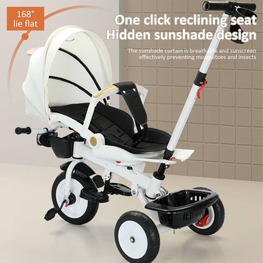Heartdeco 4-in-1 Foldable Baby Tricycle Stroller