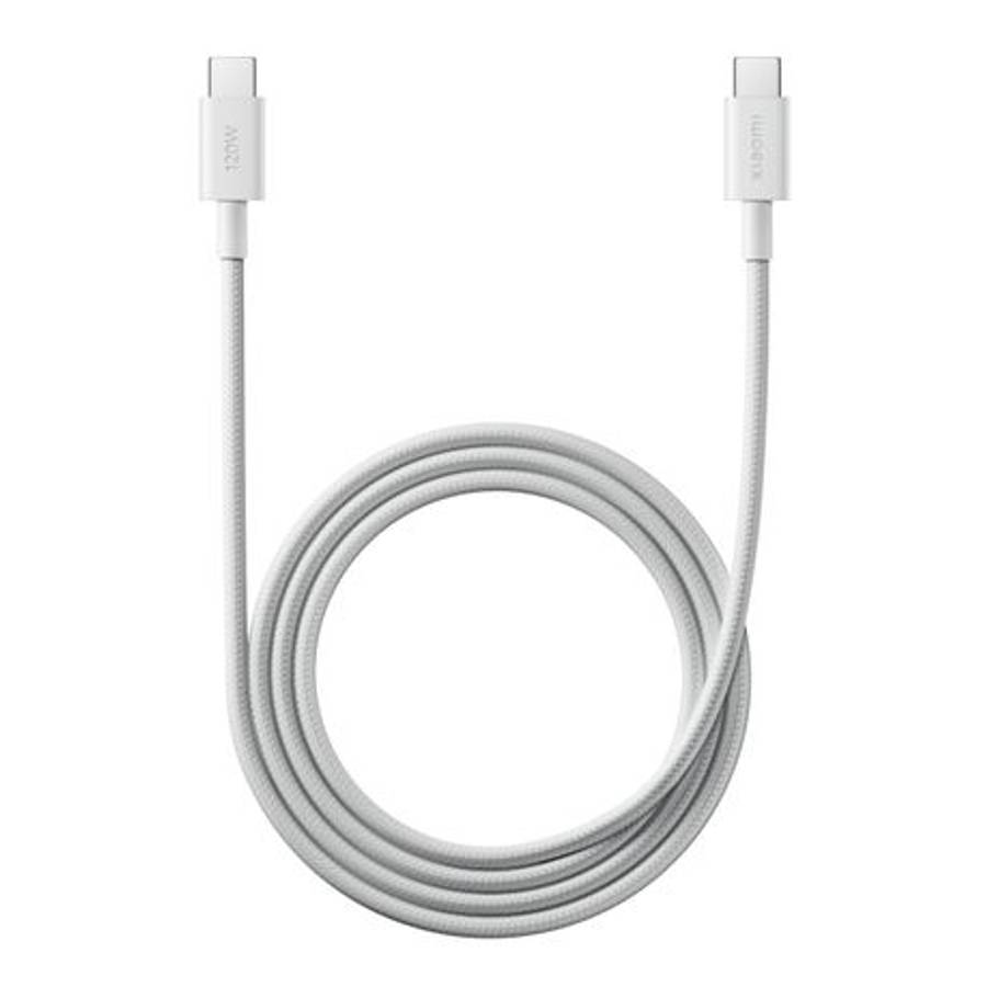 Xiaomi - 6A Braided USB Type-C to USB Type-C Cable (1m) - White - Xiaomi - 6A Braided USB Type-C ...