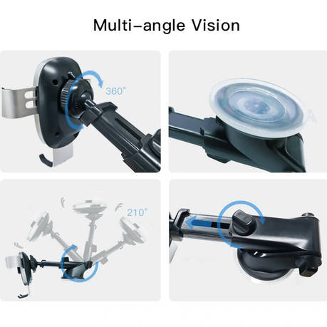 Aluminium Adjustable Phone Holder With Wireless Fast Charging - C123 ***UNBOXED DEAL***